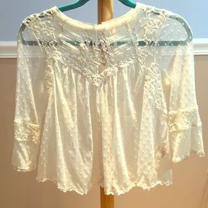 Free People Sheer Lace Top